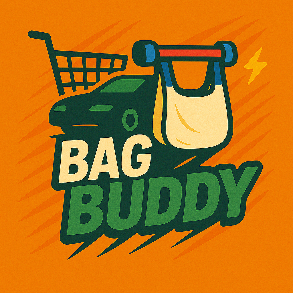 Bag Buddy - Mobile T-Shirt Bag Holder for Cars & Carts